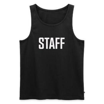 Staff - Männer Premium Bio Tank Top - Schwarz - Vorne - Michal (187cm)