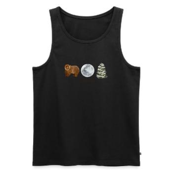 Winterbär - Männer Premium Bio Tank Top - Schwarz - Vorne - AI Model Male 178 light (178cm)