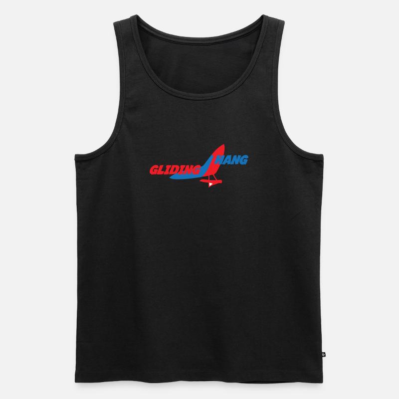 Logo Hanggliding Farbsplash - Männer Premium Bio Tank Top - Schwarz