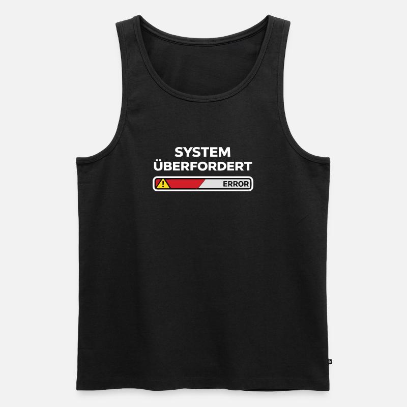 System überfordert Error - Männer Premium Bio Tank Top - Schwarz