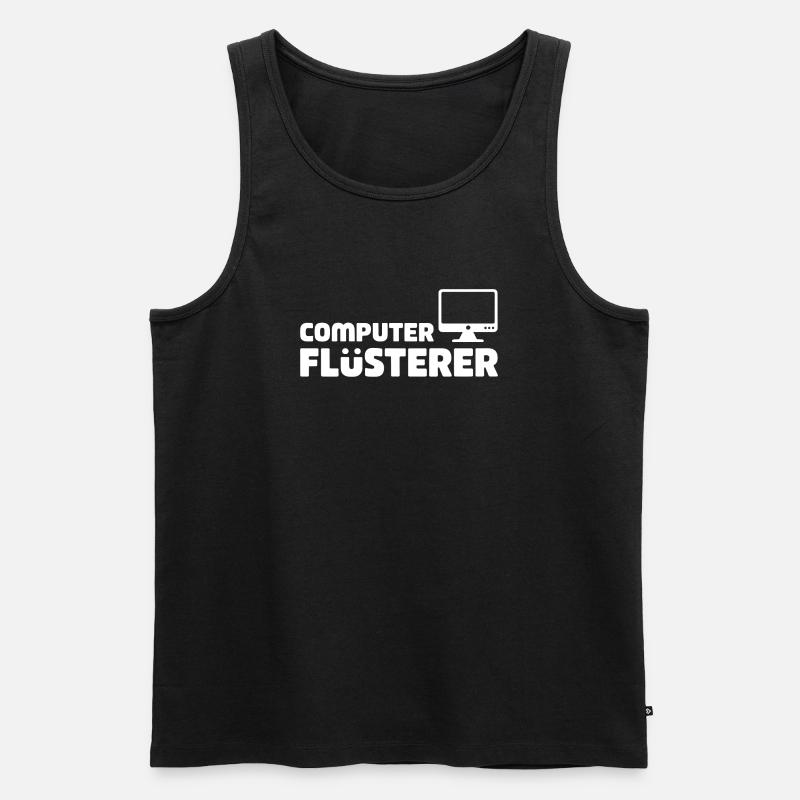 Computer Flüsterer Retro-Tech - Männer Premium Bio Tank Top - Schwarz