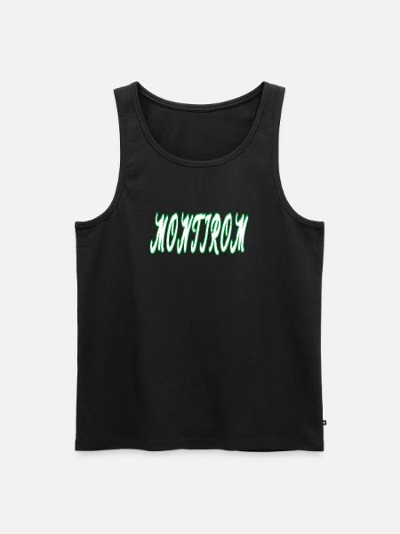 Montirom text - Men's Premium Organic Tank Top - black