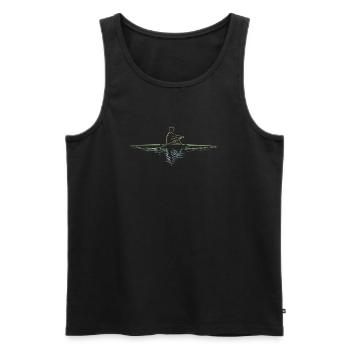 Ramer - Débardeur bio Premium Homme - noir - Devant - Michal (187cm)