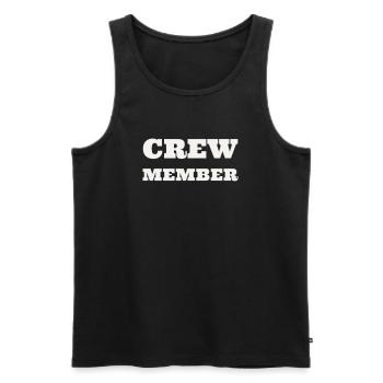 Crew Member Bold XXL Fett Team Staff Event - Men's Premium Organic Tank Top - black - Front - Michal (187cm)