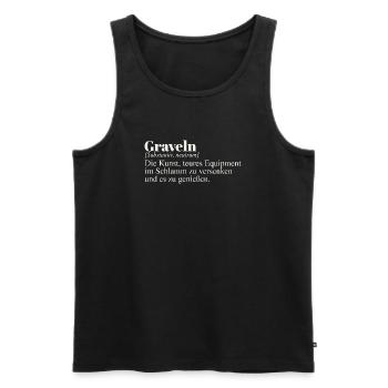 Graveln Definition - Männer Premium Bio Tank Top - Schwarz - Vorne - Michal (187cm)