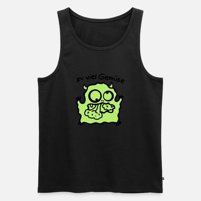 zu viel Gemüse - Männer Premium Bio Tank Top - Schwarz