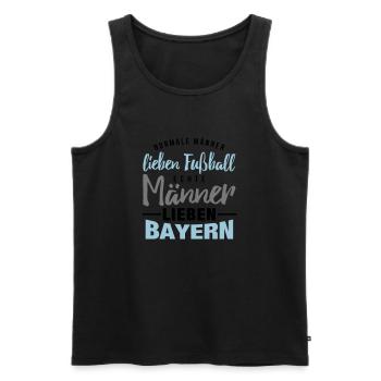 Echt Männer lieben Bayern - Männer Premium Bio Tank Top - Schwarz - Vorne - Michal (187cm)