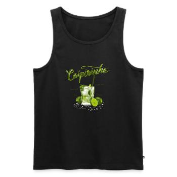 CAIPIRINHA - Männer Premium Bio Tank Top - Schwarz - Vorne - Michal (187cm)