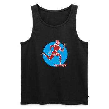 old school - Männer Premium Bio Tank Top - Schwarz - Vorne - AI Model Male 178 light (178cm)