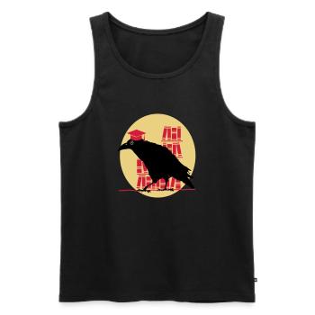 Dr. Crow - Männer Premium Bio Tank Top - Schwarz - Vorne - Michal (187cm)