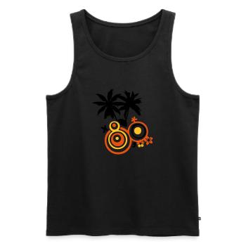 Palm Sommer für Surfer - Männer Premium Bio Tank Top - Schwarz - Vorne - Michal (187cm)