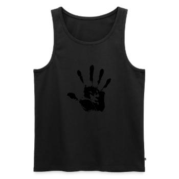 black_hand - Männer Premium Bio Tank Top - Schwarz - Vorne - Michal (187cm)