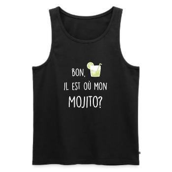 Mon mojito - Débardeur bio Premium Homme - noir - Devant - Michal (187cm)