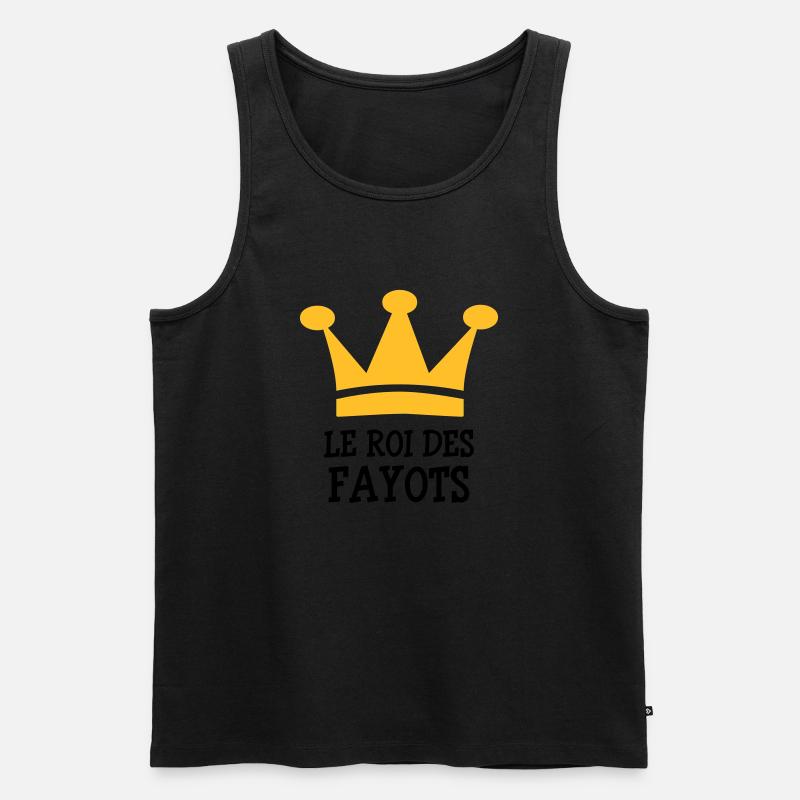 Le Roi des Fayots - Männer Premium Bio Tank Top - Schwarz