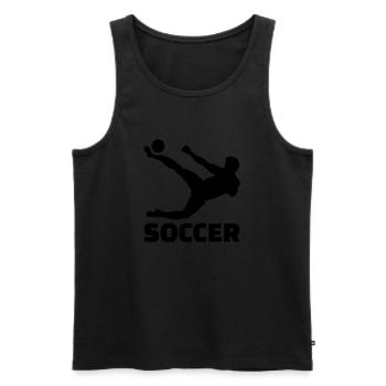 Soccer - Débardeur bio Premium Homme - noir - Devant - Michal (187cm)