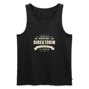 Direktorin aus Leidenschaft - Männer Premium Bio Tank Top - Schwarz - Vorne - Michal (187cm)