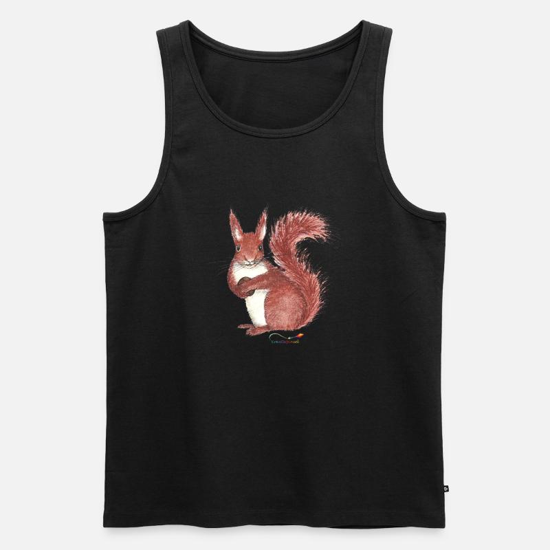 Eichhörnchen - Männer Premium Bio Tank Top - Schwarz