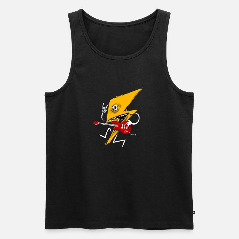 Groove-Blitz - Männer Premium Bio Tank Top - Schwarz