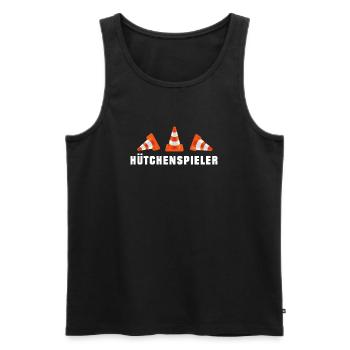 Hütchenspieler - Straßenbau (1) - Männer Premium Bio Tank Top - Schwarz - Vorne - AI Model Male 178 light (178cm)