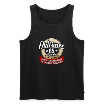 Zum 65. Geburtstag! - Männer Premium Bio Tank Top - Schwarz - Vorne - Michal (187cm)