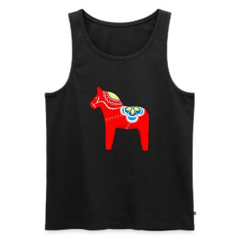 Dalahast Skandinavisches Design - Männer Premium Bio Tank Top - Schwarz - Vorne - AI Model Male 178 light (178cm)