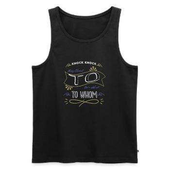 bookworm sayings copywriter book lover novel - Men's Premium Organic Tank Top - black - Front - Michal (187cm)