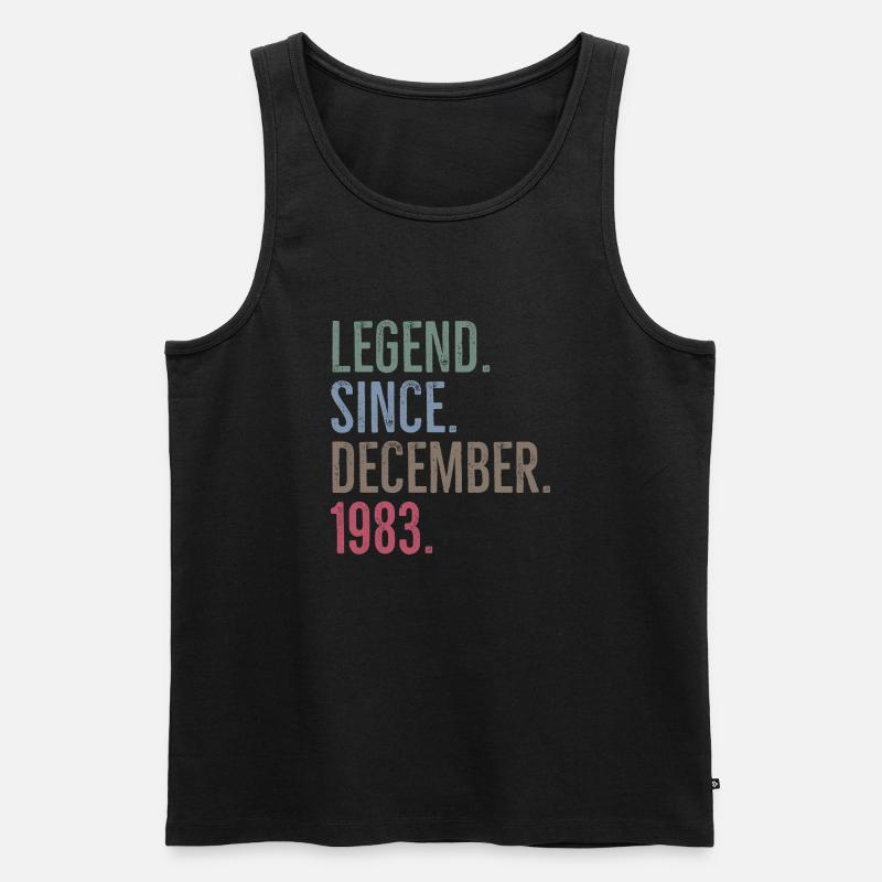 Legende seit Dezember 1983 - Männer Premium Bio Tank Top - Schwarz