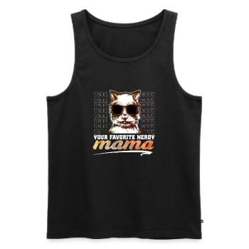 Nerds humoristiques de sports scientifiques joyeux - Débardeur bio Premium Homme - noir - Devant - Michal (187cm)