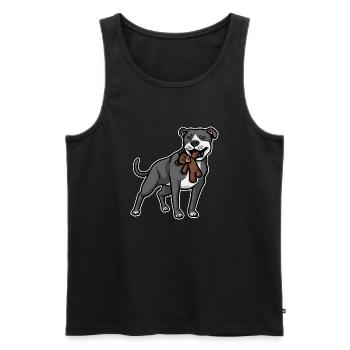 American Staffordshire Bull Terrier Staffy Dog - Men's Premium Organic Tank Top - black - Front - Michal (187cm)