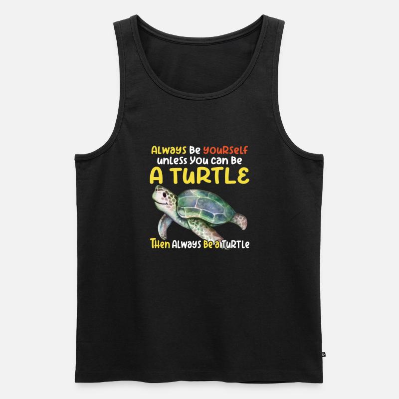 Sei eine Schildkröte - Männer Premium Bio Tank Top - Schwarz