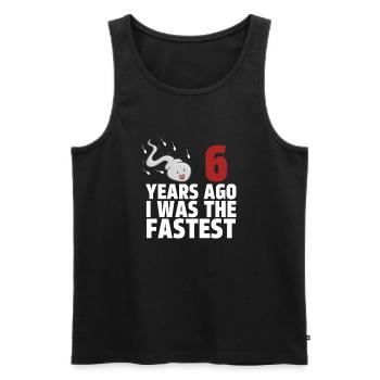 Vor 6 Jahren war ich der Schnellste - Männer Premium Bio Tank Top - Schwarz - Vorne - Michal (187cm)