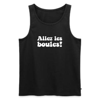 3 Boulekugeln für Bouler Boulekugel Petanque Boule - Männer Premium Bio Tank Top - Schwarz - Vorne - Michal (187cm)