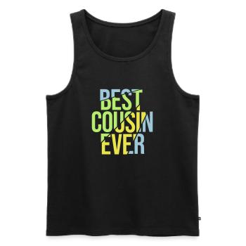 best cousin ever Zitat - Männer Premium Bio Tank Top - Schwarz - Vorne - Michal (187cm)