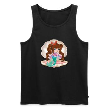 mermaid Meerjungfrau Mädchen Muschel Flosse Krebs - Männer Premium Bio Tank Top - Schwarz - Vorne - Michal (187cm)