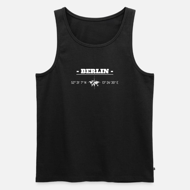 Berlin - Männer Premium Bio Tank Top - Schwarz
