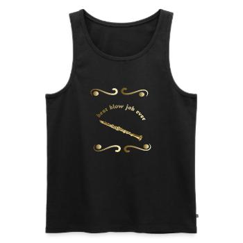 Klarinette - Männer Premium Bio Tank Top - Schwarz - Vorne - Michal (187cm)