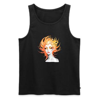 Sun Women #1 - Men's Premium Organic Tank Top - black - Front - Michal (187cm)