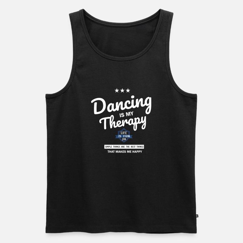 Dancing Dance Music - Männer Premium Bio Tank Top - Schwarz
