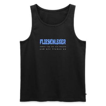 Fliesenleger Design - Männer Premium Bio Tank Top - Schwarz - Vorne - Michal (187cm)