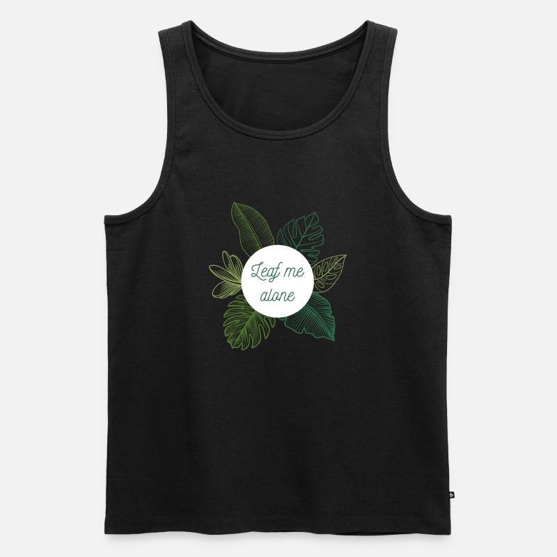 Leaf me alone - Männer Premium Bio Tank Top - Schwarz