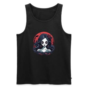 Dunkle Meerjungfrau - Männer Premium Bio Tank Top - Schwarz - Vorne - AI Model Male 178 light (178cm)