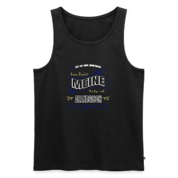 geburtstagsgeschenkidee falbkatze meerkatze - Männer Premium Bio Tank Top - Schwarz - Vorne - Michal (187cm)