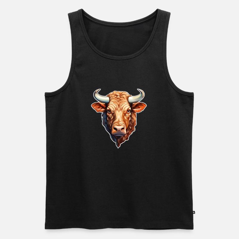 Bull - Men's Premium Organic Tank Top - black