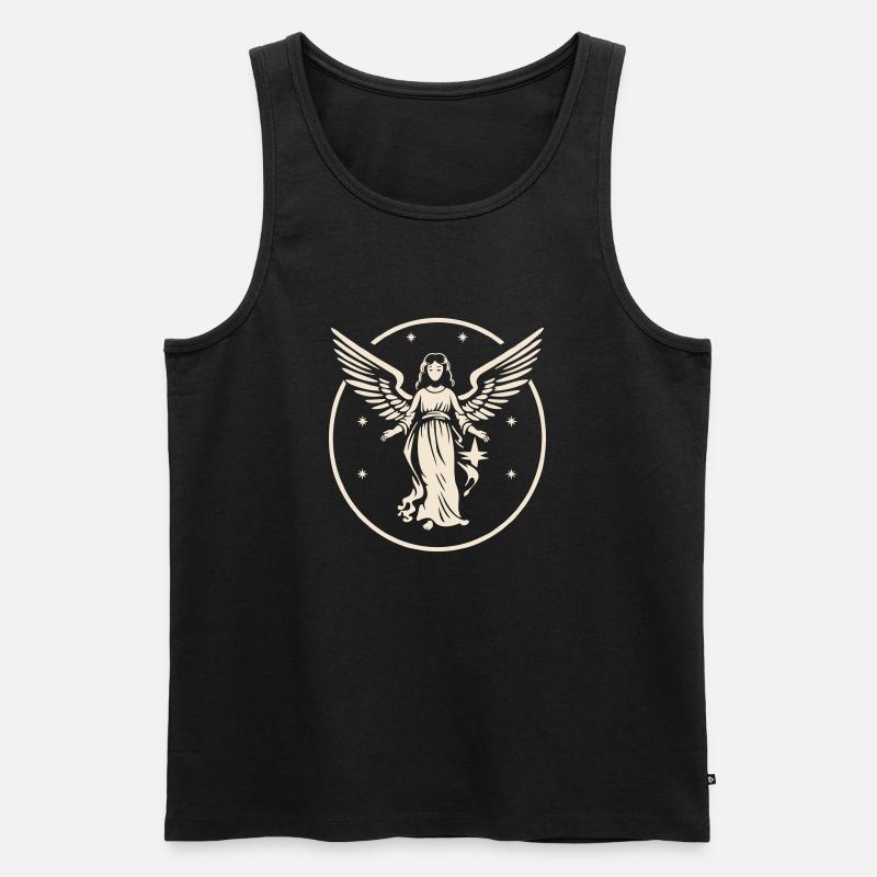 Schutzengel - Männer Premium Bio Tank Top - Schwarz