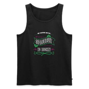 telescope quote birthday conspiracy christmas - Männer Premium Bio Tank Top - Schwarz - Vorne - Michal (187cm)