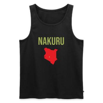 Nakuru Kenia Souvenir Nakuru - Männer Premium Bio Tank Top - Schwarz - Vorne - Michal (187cm)