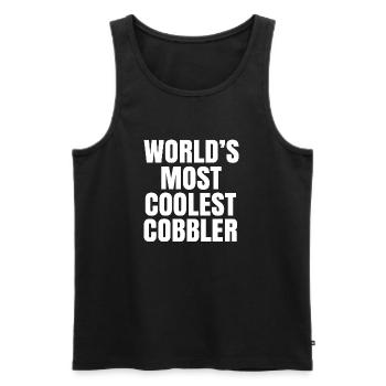world's most coolest cobbler - Men's Premium Organic Tank Top - black - Front - Michal (187cm)