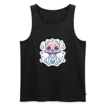 Jellyfish Lover - Men's Premium Organic Tank Top - black - Front - Michal (187cm)