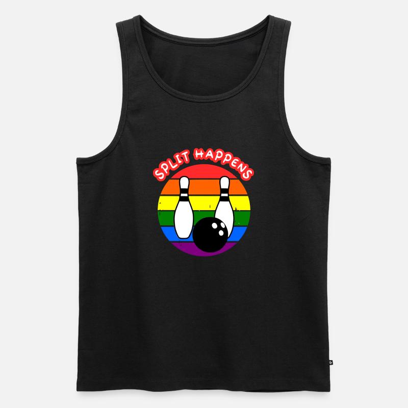 split happens - Männer Premium Bio Tank Top - Schwarz