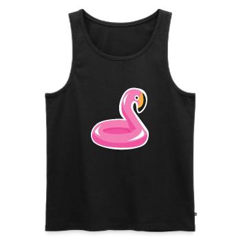 Pink Flamingo - Männer Premium Bio Tank Top - Schwarz - Vorne - Michal (187cm)